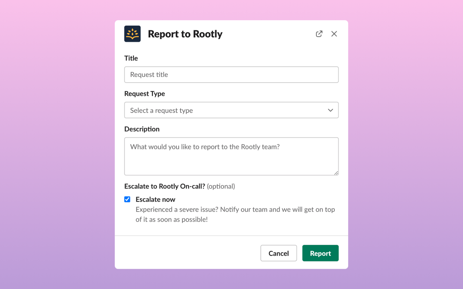 Get Support From Rootly in Slack